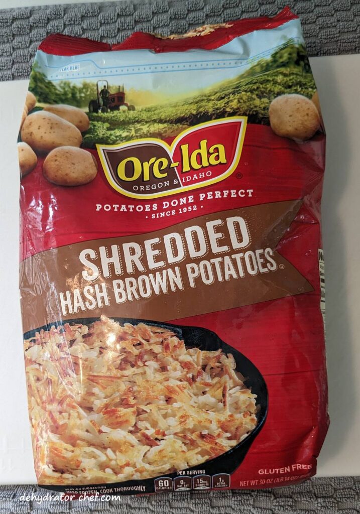 Dehydrated Hash Browns for Camping or Emergency Prep
