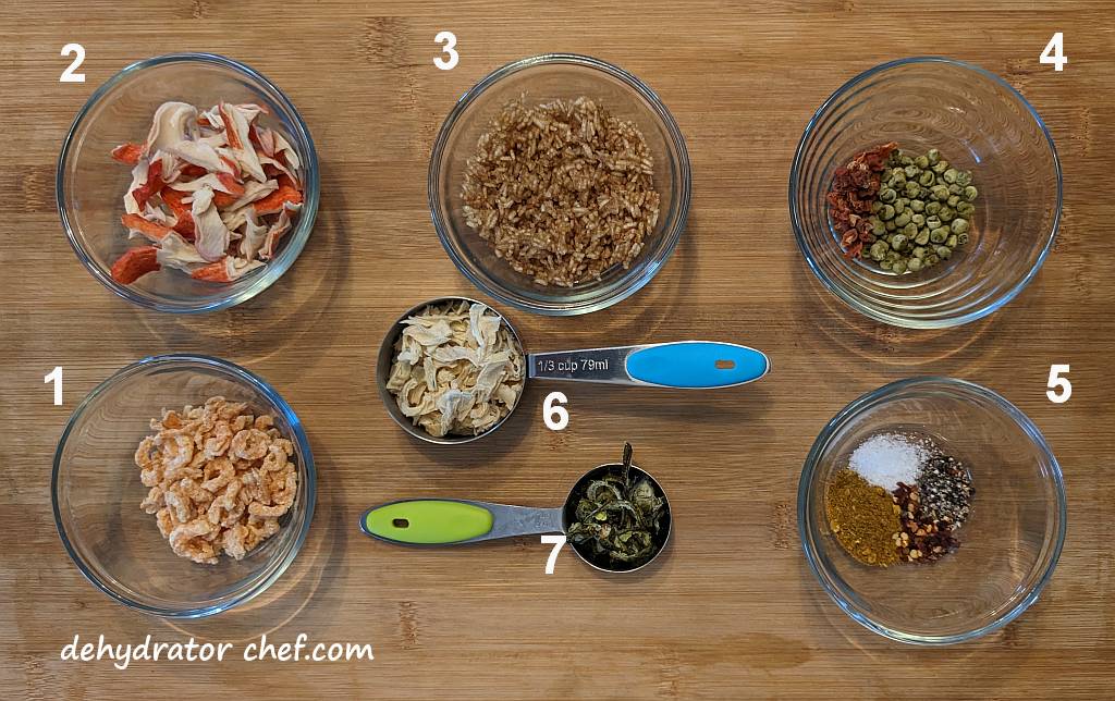 dehydrated seafood curry dry mix ingredients | dehydrated seafood curry | making dehydrated meals for camping | homemade dehydrated meal recipes | make your own dehydrated camping food | homemade dehydrated camping meals | homemade dehydrated backpacking meals