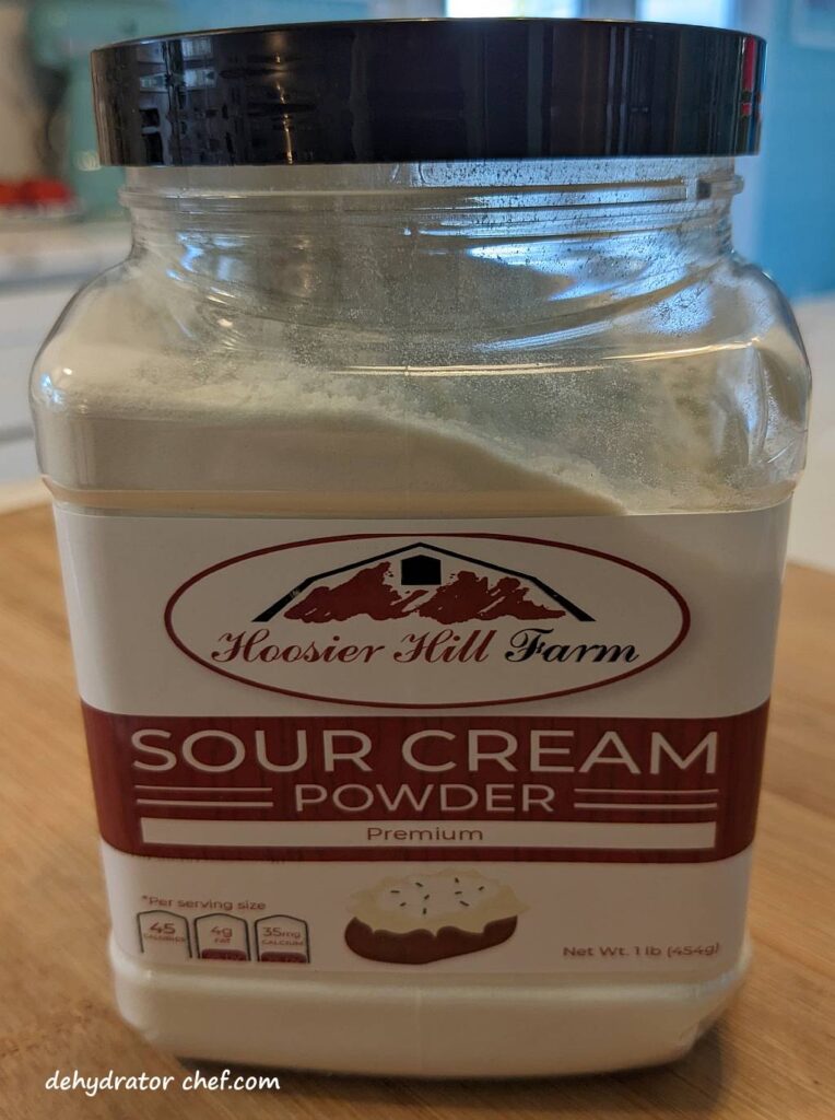 Hoosier Hill Farm sour cream powder | dehydrated beef stroganoff | making dehydrated meals for camping | homemade dehydrated meal recipes | make your own dehydrated camping food | homemade dehydrated camping meals | homemade dehydrated backpacking meals
