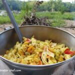 seafood curry on a camping trip | dehydrated seafood curry | making dehydrated meals for camping | homemade dehydrated meal recipes | make your own dehydrated camping food | homemade dehydrated camping meals | homemade dehydrated backpacking meals