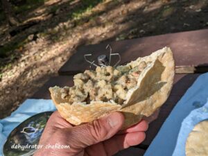 sausage gravy in a pita pocket bread