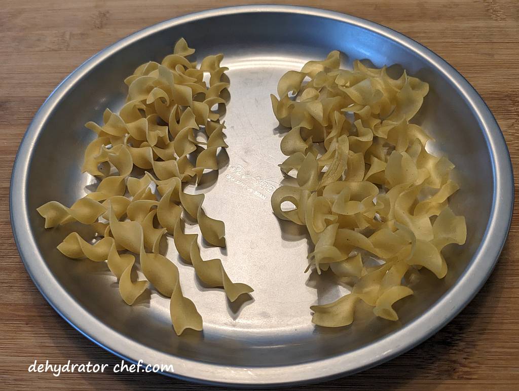 comparing dehydrated noodles to uncooked noodles | best foods to dehydrate for long term storage | dehydrating food for long term storage | dehydrated food recipes for long term storage | dehydrating meals for long term storage | food dehydrator for long term storage