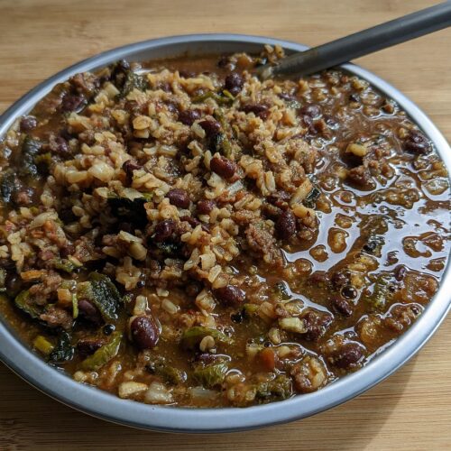 Try this dehydrated Mexican beef and rice recipe. It’s a flavorful, satisfying meal that’s easy to prep out in the field or at the campsite. This hearty dish combines ground beef, rice, black beans, cilantro, and poblano peppers for a delicious blend of flavors. Add in some chipotle peppers in adobo sauce and salsa for added spice. Want to kick it up even more, toss in some jalapeno peppers.